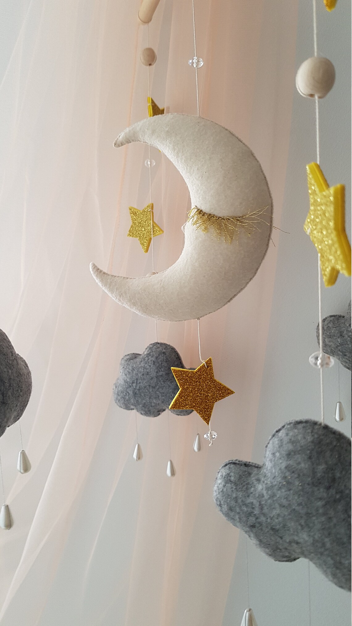 Baby Mobile Moon Stars Mobile Nursery Starry Sky Gift for Etsy