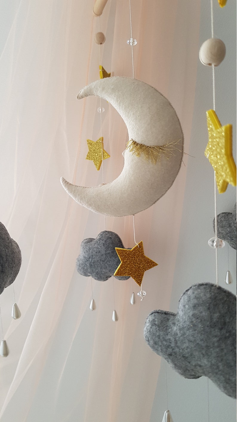 Baby Mobile Moon Stars Mobile Nursery Starry Sky Gift for Etsy