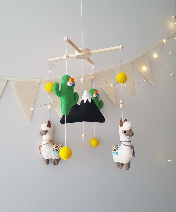 Baby Mobile Llama Cactus Mobile Nursery Alpaca Decor Bebe Etsy Baby Mobile Llama Cactus Mobile Nursery Alpaca Decor Bebe Etsy