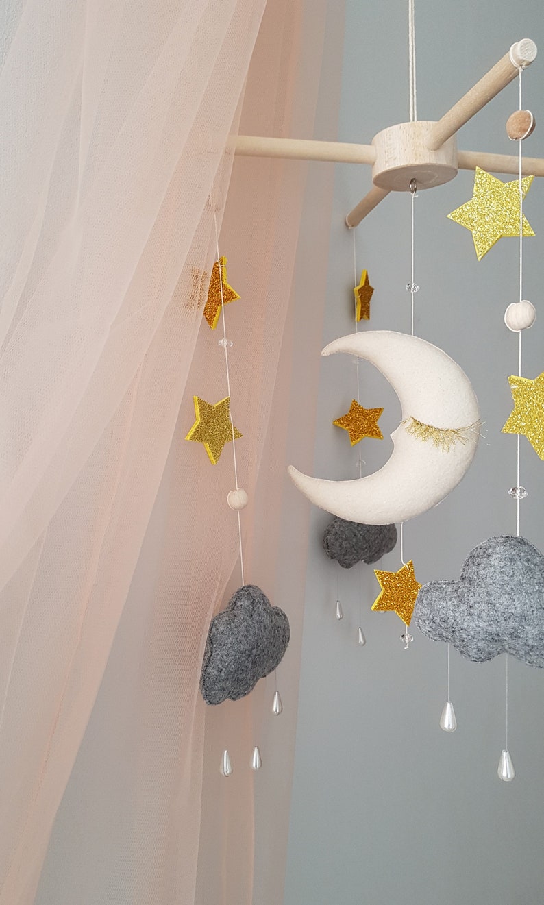 Baby Mobile Moon Stars Mobile Nursery Starry Sky Gift for Etsy