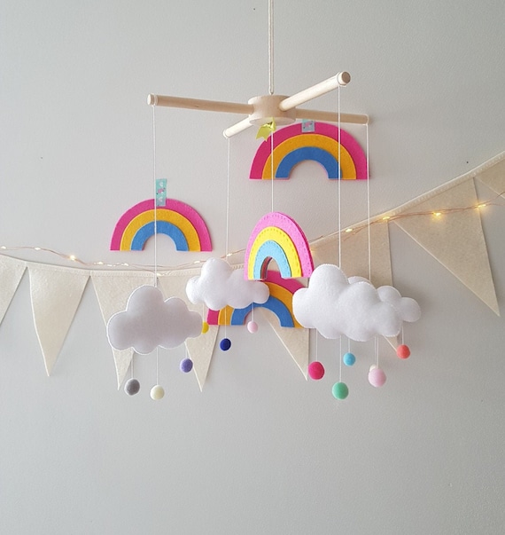 rainbow crib mobile