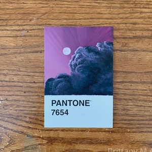 Peinture originale sur les nuages, gravures d’art pantone, petites impressions d’art, illustrations en nuage, peinture à la gouache, cadeaux de cartes postales, œuvres d’art originales