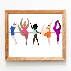 Ballet Print, Body Positive Wall Art, Gifts for Dancer, Dance Wall Art, Colorful Wall Art, Dance Mom Gift, Gifts for Dance Teacher