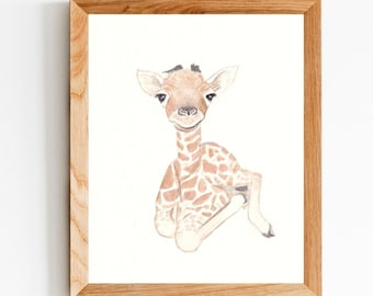 Safari Tiere Prints, Giraffe Print, Baby Tier Kinderzimmer Kunst, Safari Kinderzimmer, Giraffe Kinderzimmer Wandkunst