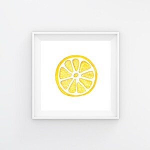 Miniature Lemon Art Print Tiny Art Prints Kitchen Art - Etsy