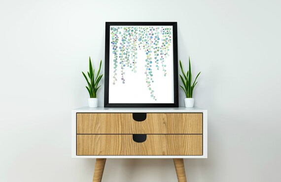 Botanical Prints Leaf Printable Scandinavian Print Pearl Etsy
