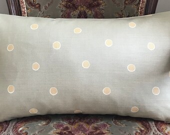 Jane Churchill Colefax /& Fowler Silwood Aqua Reversible Cushion Cover 17x17in
