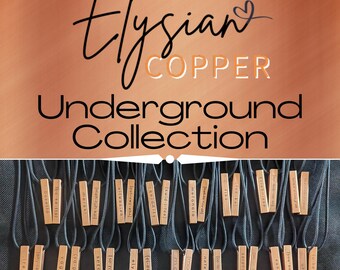 Underground Collection Copper Necklace, Double Sided Laser Engraved, Genuine Copper, Pure Copper, Copper Necklace, Unique Copper