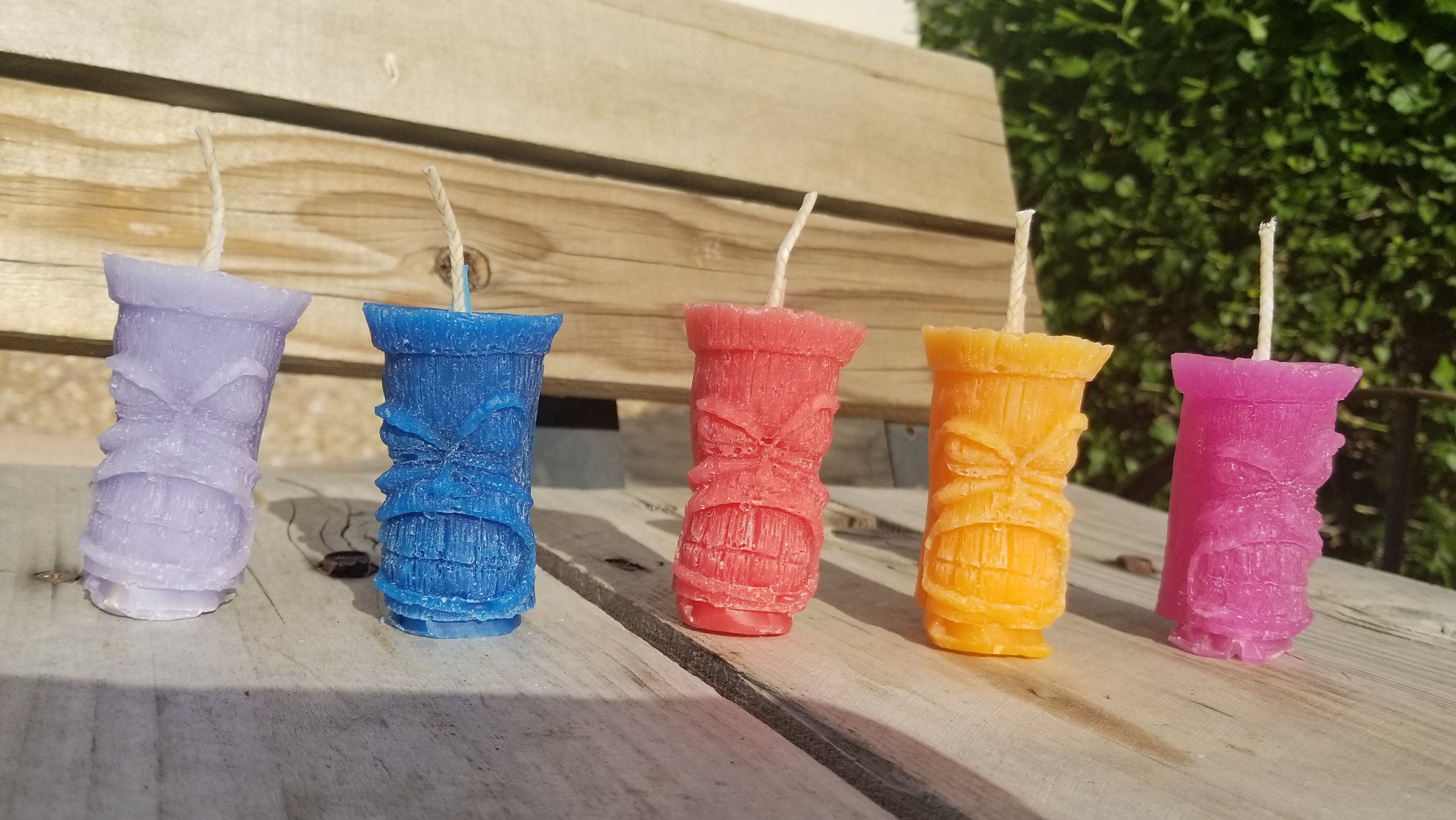 Tiki Torch Candles Set of Three Etsy