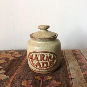 Tremar Marmalade Jar - Lidded Marmalade Pot - Cornish Pottery Jam Pot