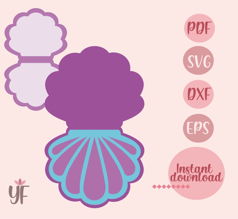 Download Seashell card invitation SVG// Mermaid party invitation ...