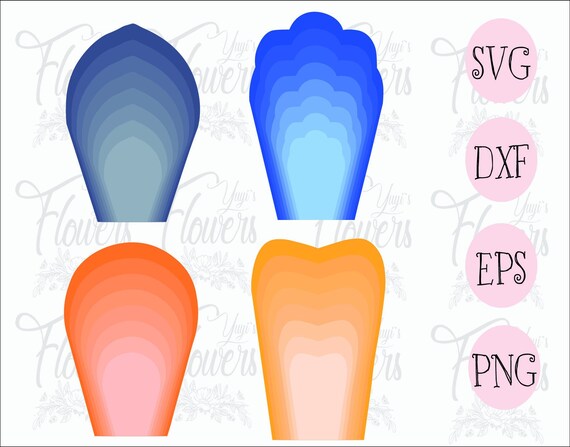 Download Set Of 4 Giant Flowers Template Instant Download Cricut Etsy PSD Mockup Templates
