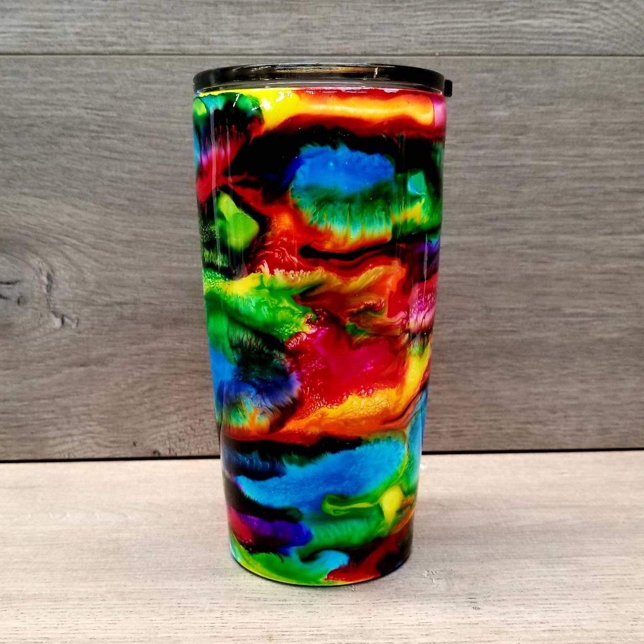 Custom Alcohol Ink Swirl HOGG 20 oz. Stainless Steel Tumbler Etsy