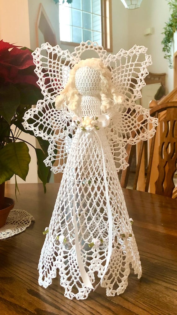Poupée Ange Au Crochet Faite Main, Figurine Vintage Pour Arbre De Noël - France