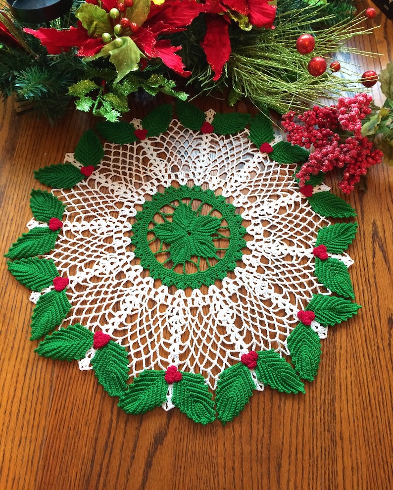 Crochet Doily Made to Order Christmas Doily Christmas Etsy