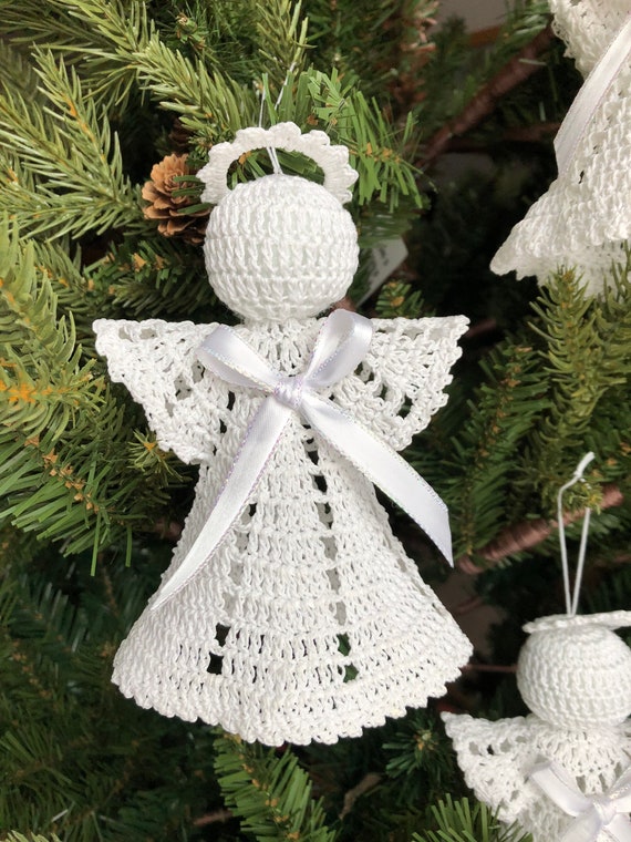 Kit Crochet Débutant Décorations Ange - Pour Fêtes (Noël, Anniversaire) - Avec Instructions - Activité Créative Adulte