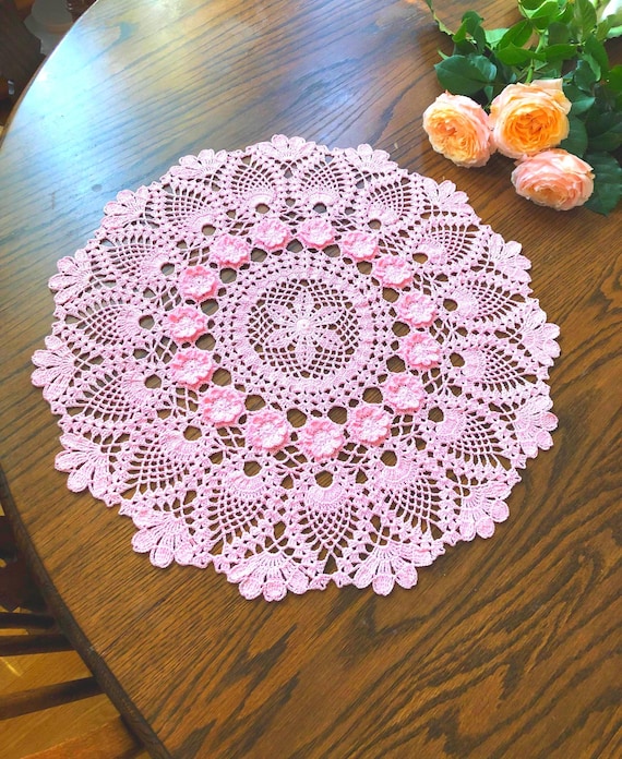 Crochet Pineapple Lace Doily: 20