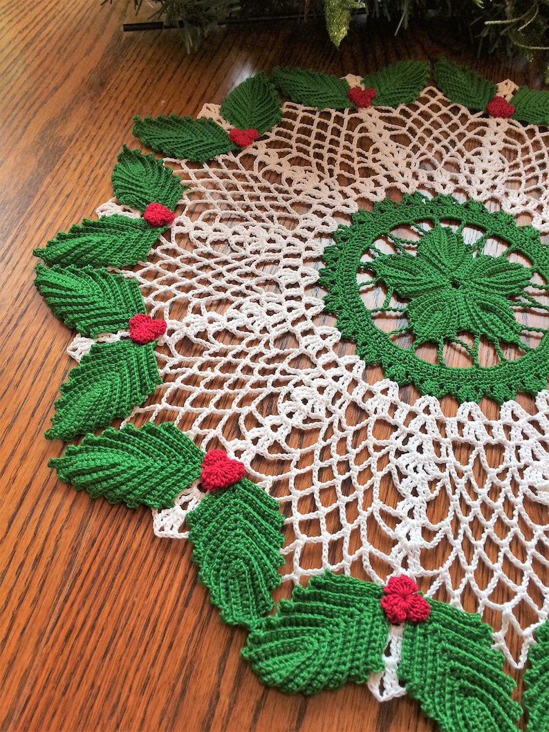 Crochet Doily Made to Order Christmas Doily Christmas Etsy