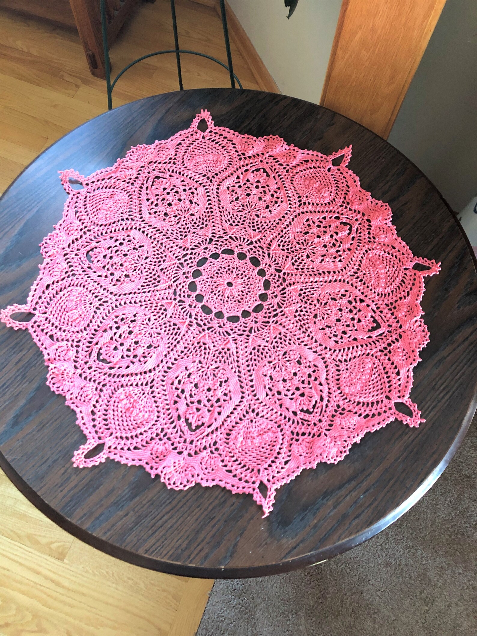 Crochet Doily Crochet Large Doily 25 Inches Round Doily Etsy