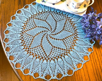 Crochet Doily, 17 Inches Round Doily, Modern Farmhouse Decorations, Home Accessories,  Mother's Day Gifts, Table Centerpiece