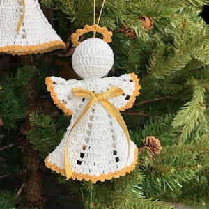 Crochet Angels, Handmade Angels, Holiday Home Decors, Angel Ornaments, Crochet Tree Ornaments, Christmas Tree Angel Ornament