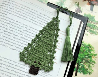 Crochet Tree Bookmark: Handmade Cotton Book Accessory