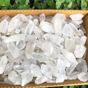 Rough Quartz One Pound Raw Rock Quartz Crystal, Grade B, Bulk