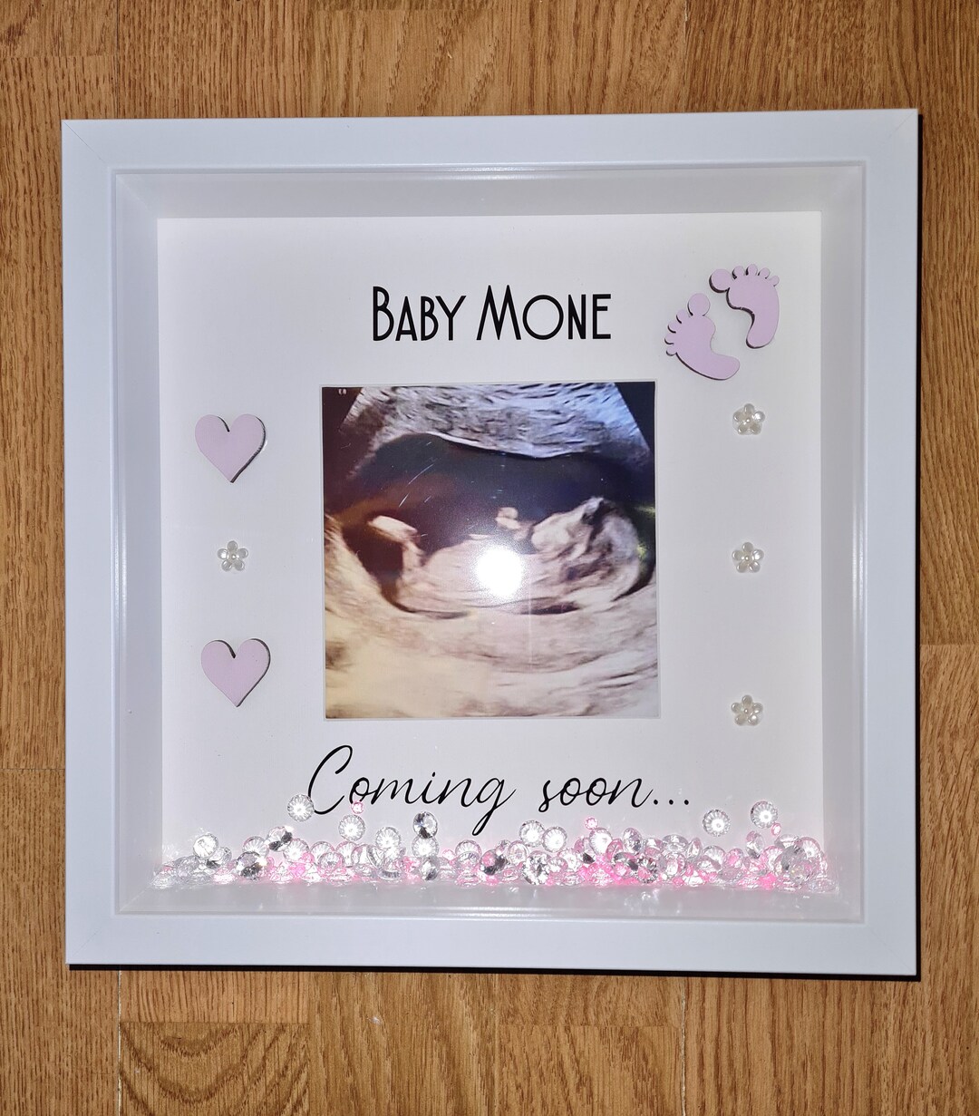Pregnancy Announcement, Baby Coming Soon Frame, Personalised Scan Photo