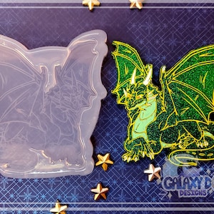 Silicone Etched Western Dragon Mold