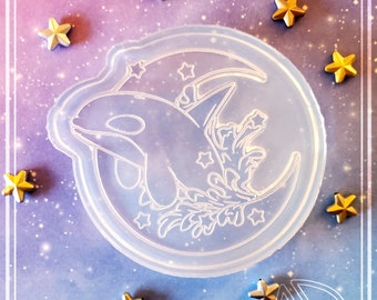 Silicone Mold Moon Lit Ocean-Orca