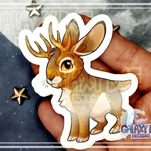 Kawaii Jackalope Vinyl Matte Sticker