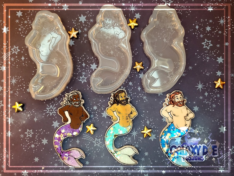 Silicone Body Diverse Merman Molds Full Set of 3