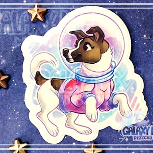 Kawaii Laika Vinyl Matte Sticker