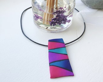 Chunky multi colour statement necklace, big sister gift, mother in law gift, lightweight necklace, funky  jewellery