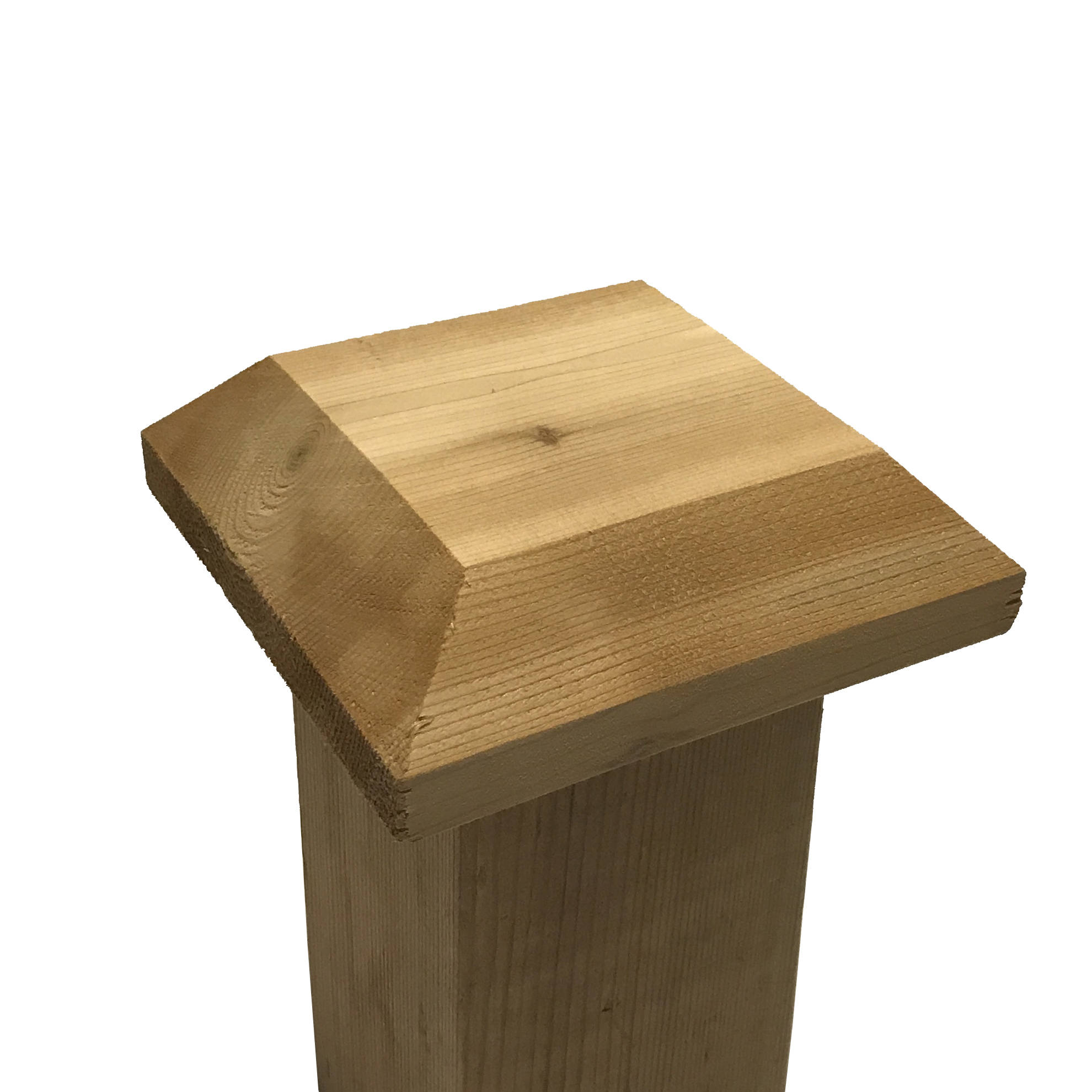 Flat Top Cedar Wood Post Cap / Finial Base for 4 x Etsy