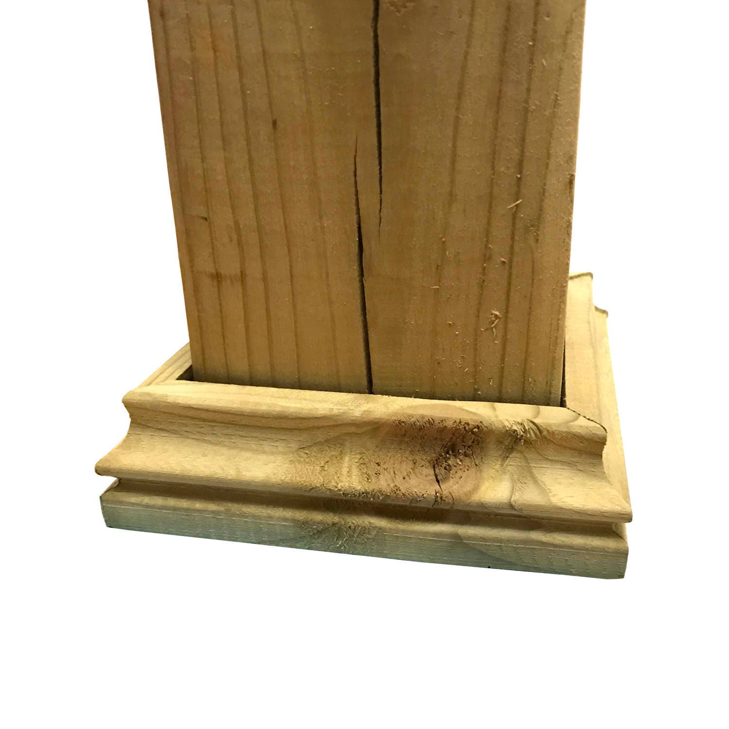 Pressure Treated Wood Decorative Post Base for Fence and