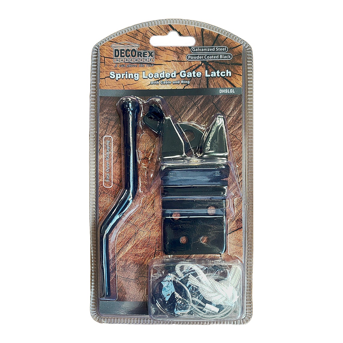 Spring Loaded Gate Latch With Cable and Ring Powder Coated Etsy