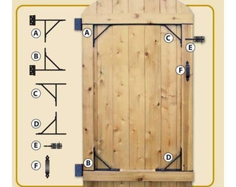 Complete Gate Hardware Kit Heavy Duty HGCBHK01 for 25" to 72" openings