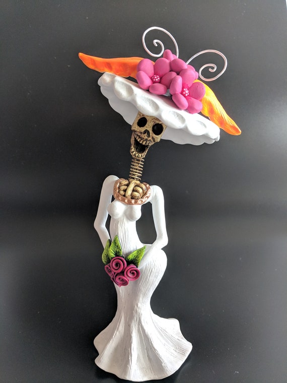 Novia Catrina Calavera de Barro - Etsy México Novia Catrina Calavera de Barro - Etsy México