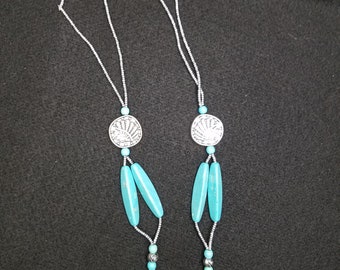 Beautiful turquoise and silver barefoot sandals.