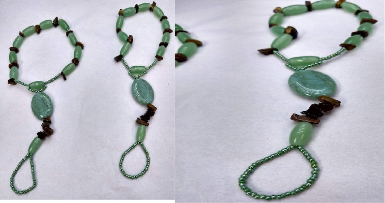 Colorful Pair of Beaded Barefoot Sandals; Ankle bracelet Foot Accessories Anklets Foot sandals Toe Thongs