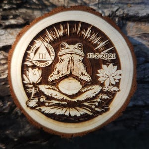 Toadally Serene F.R.O.G. Custom Sobriety Medallion w/Sobriety date and Name, Sober Birthday AA NA Chip Tag Token Women's Men's Gift