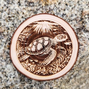 Serenity Sea Turtle Sobriety Milestone Sober Birthday AA NA Token Medallion Chip Tag Coin Women's Men's Gift