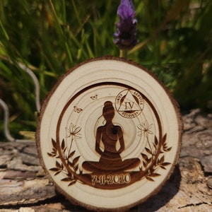 One with Nature Personalized Sobriety Milestone Medallion w/Sobriety date and name, Sober Birthday AA NA Chip Tag Coin Women's Men's Gift