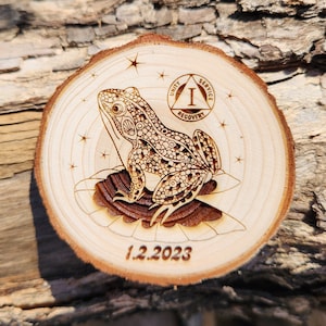 Serenity Frog Recovery Milestone Medallion Sober Birthday AA NA Token Chip Coin Gift