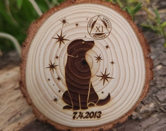 The Loyal Pup Sobriety Chip *Personalized* Sober AA NA Al Anon Medallion Engraved Token Coin Tag *Custom* Gift for Her Him w/FREE stand!