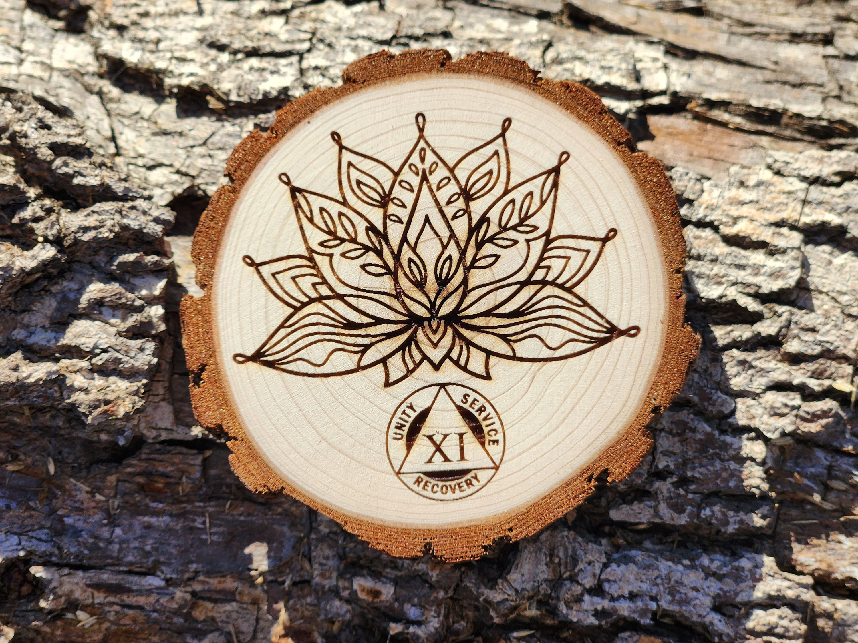 ロータス マンダラ 禁酒マイルストーン 禁酒バースデー マンダラ AA NA トークン メダリオン チップ コイン ギフト - Etsy 日本