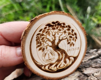 Tree of Life *Personalized* Sober Birthday Medallion Engraved AA NA Tag Token Chip Coin *Custom* Gift