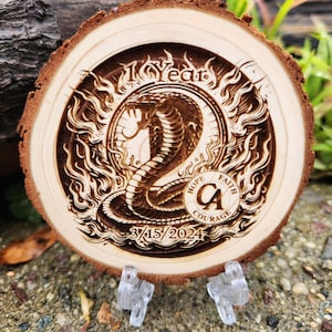 The Powerful Cobra Sobriety Milestone Personalized Sober Birthday Medallion Engraved AA NA CA Chip Token Coin Anniversary Gift for Him Her