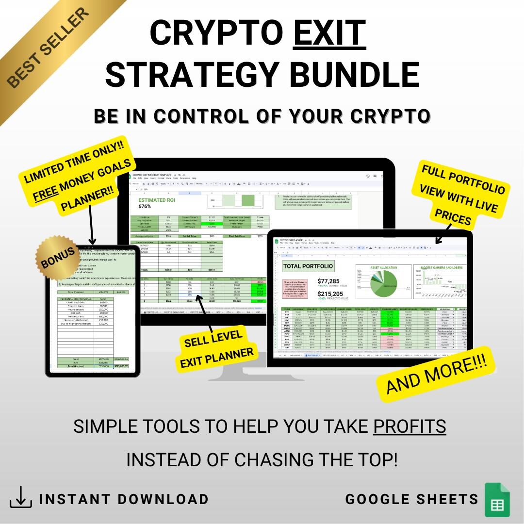 Crypto Strategy Exit Bundle: Google Sheets Portfolio Planner (digital  Download) - Etsy